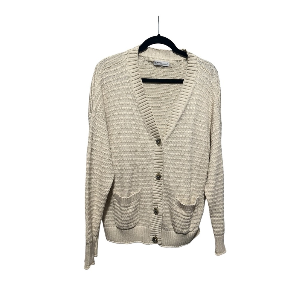 Sonoma Women's Beige Cardigan Sweater XL